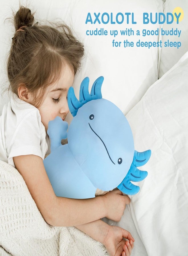 Dalmao 36 inch Cute Giant Blue Axolotl Plush Soft Body Pillow, Large Axolotl Stuffed Animals Toy, Squishy Plushies Gifts for Kids Boys Girls Birthday, Valentine's - Image 4